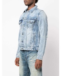 hellblaue Jeansjacke mit Acid-Waschung von Ksubi