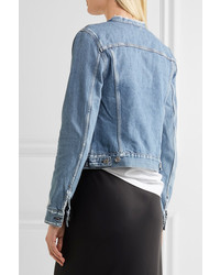 hellblaue Jeansjacke mit Destroyed-Effekten von Acne Studios