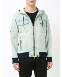 hellblaue Jeansjacke von Balmain