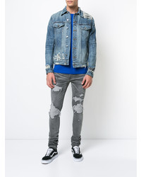 hellblaue Jeansjacke von Amiri