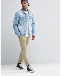 hellblaue Jeansjacke von Asos