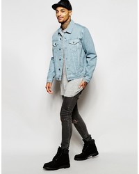 hellblaue Jeansjacke von Asos