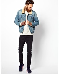 hellblaue Jeansjacke von Asos