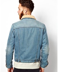 hellblaue Jeansjacke von Asos