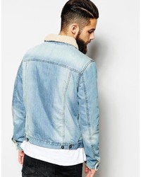 hellblaue Jeansjacke von Asos