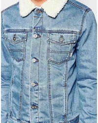 hellblaue Jeansjacke von Asos