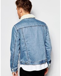 hellblaue Jeansjacke von Asos