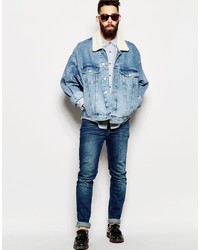 hellblaue Jeansjacke von Asos