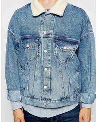 hellblaue Jeansjacke von Asos