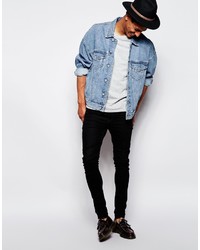 hellblaue Jeansjacke von Asos