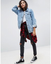 hellblaue Jeansjacke von Asos