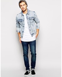 hellblaue Jeansjacke von Asos