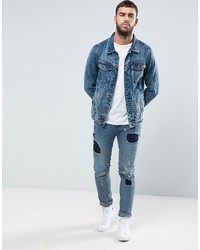 hellblaue Jeansjacke von Pull&Bear