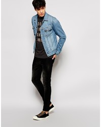 hellblaue Jeansjacke von Lee