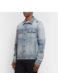 hellblaue Jeansjacke von Balmain