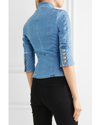 hellblaue Jeansjacke von PIERRE BALMAIN