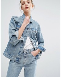 hellblaue Jeansjacke von Weekday