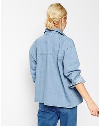 hellblaue Jeansjacke von Asos