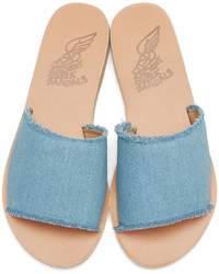 hellblaue Jeanssandalen von Ancient Greek Sandals