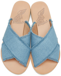 hellblaue Jeanssandalen von Ancient Greek Sandals