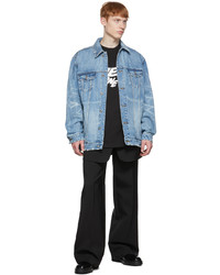 hellblaue Shirtjacke aus Jeans von We11done