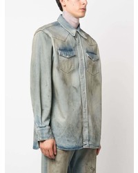 hellblaue Shirtjacke aus Jeans von Acne Studios