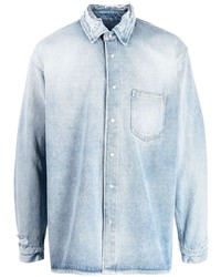 hellblaue Shirtjacke aus Jeans von Martine Rose