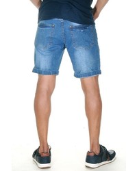 hellblaue Jeansshorts mit Destroyed-Effekten von FIOCEO