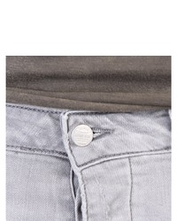 hellblaue Jeansshorts mit Destroyed-Effekten von Kaporal