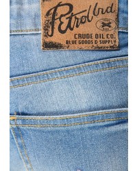 hellblaue Jeansshorts mit Destroyed-Effekten von Petrol Industries