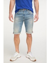 hellblaue Jeansshorts mit Destroyed-Effekten von Petrol Industries