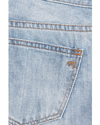 hellblaue Jeansshorts mit Destroyed-Effekten von Madewell