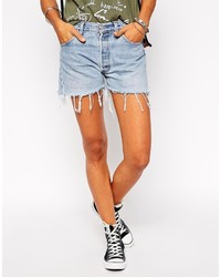 hellblaue Jeansshorts von Asos