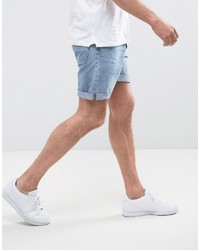 hellblaue Jeansshorts von Weekday