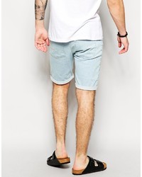 hellblaue Jeansshorts von Asos