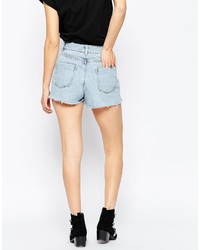 hellblaue Jeansshorts von Asos