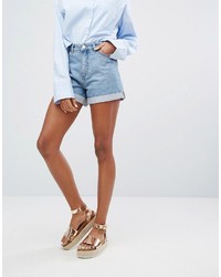 hellblaue Jeansshorts von Monki