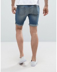 hellblaue Jeansshorts von Asos