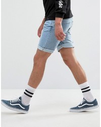 hellblaue Jeansshorts von Pull&Bear