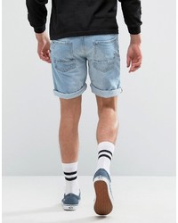 hellblaue Jeansshorts von Pull&Bear