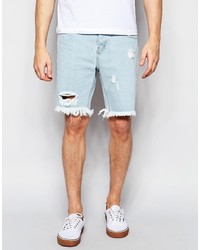 hellblaue Jeansshorts