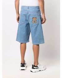 hellblaue Jeansshorts von Moschino