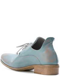 hellblaue klobige Leder Oxford Schuhe von Marsèll