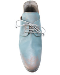 hellblaue klobige Leder Oxford Schuhe von Marsèll