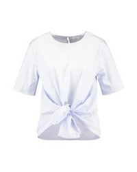 hellblaue Kurzarmbluse von Jdy
