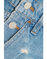 hellblaue kurze Latzhose aus Jeans von Madewell