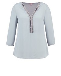 hellblaue Langarmbluse von Anna Field