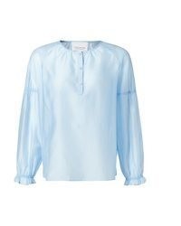 hellblaue Langarmbluse von Comma