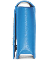 hellblaue Leder Clutch von Saint Laurent