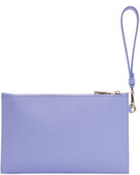 hellblaue Leder Clutch von Versace